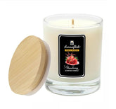 Strawberry Scented Candle in Glass Jar